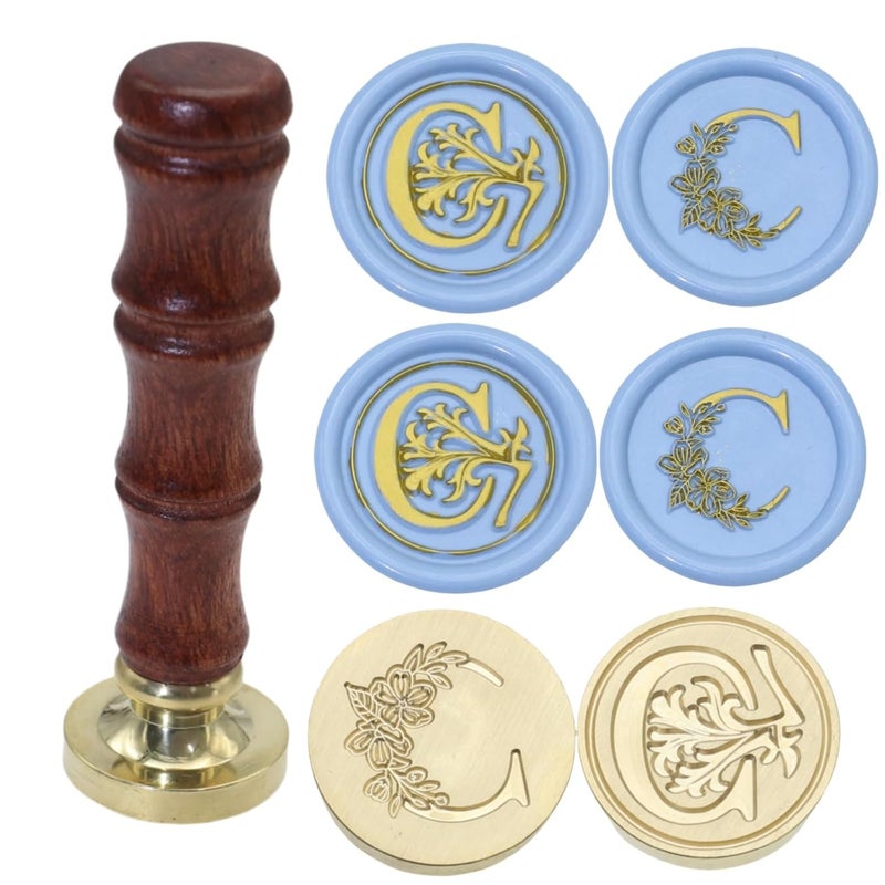 Atopbb Frame Wax Seal Stamp, 3D Embossed Frame Relief Carving Wax Sealing Stamp, Framewaxstamp Head Wood Stamp Handle, Waxstamp for Wedding Invitations, Letter Sealing (F22) - Image 1